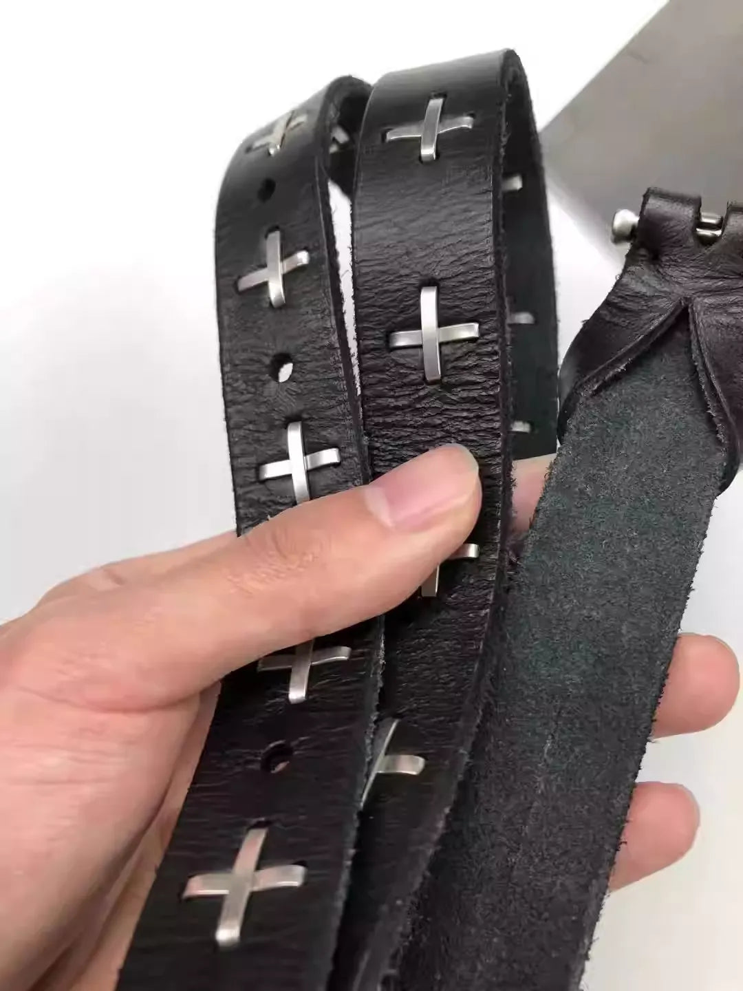 “punk goth cross belt for alternative outfit”